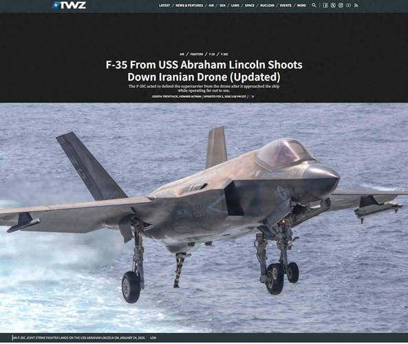 美军F-35A战机在伊朗空域受损迫降