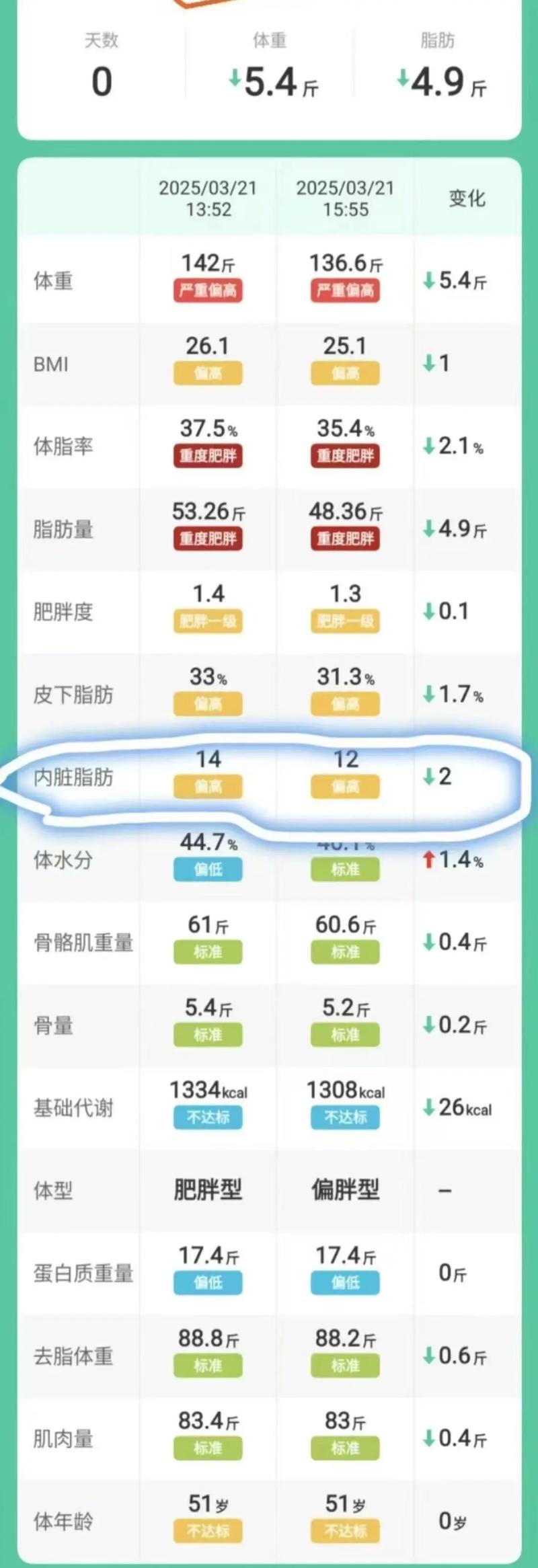 智能体重秤的身体分析，帮我记录体脂率